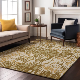 Piper Looms Mayfield Stripes AMF986 Wheat Machine Washable Area Rug Lifestyle Image Feature
