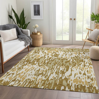 Piper Looms Mayfield Stripes AMF986 Wheat Machine Washable Area Rug Lifestyle Image Feature