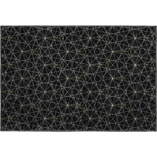Piper Looms Mayfield Geometric AMF987 Black Machine Washable Area Rug Scatter Main Image