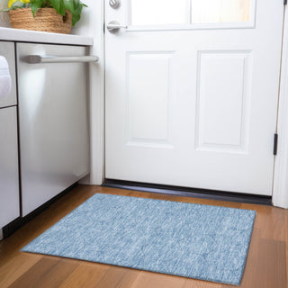 Piper Looms Mayfield Geometric AMF987 Denim Machine Washable Area Rug Scatter Lifestyle Image Feature