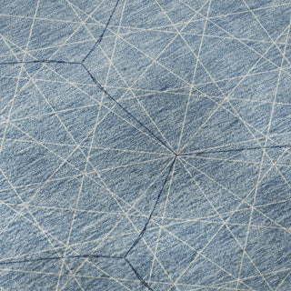 Piper Looms Mayfield Geometric AMF987 Denim Machine Washable Area Rug Swatch Image
