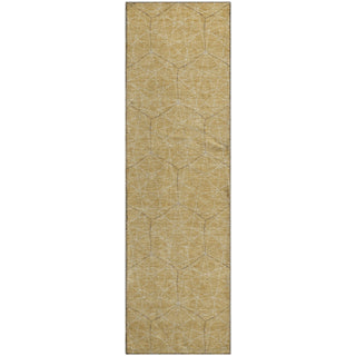 Piper Looms Mayfield Geometric AMF987 Gold Machine Washable Area Rug Runner Main Image