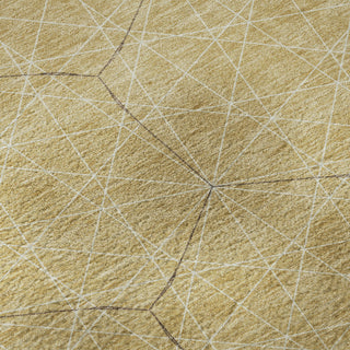 Piper Looms Mayfield Geometric AMF987 Gold Machine Washable Area Rug Swatch Image