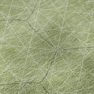 Piper Looms Mayfield Geometric AMF987 Green Machine Washable Area Rug Swatch Image