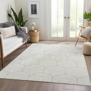 Piper Looms Mayfield Geometric AMF987 Ivory Machine Washable Area Rug Lifestyle Image Feature