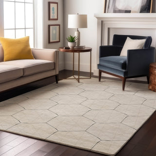 Piper Looms Mayfield Geometric AMF987 Linen Machine Washable Area Rug Lifestyle Image Feature