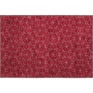 Piper Looms Mayfield Geometric AMF987 Red Machine Washable Area Rug Scatter Main Image
