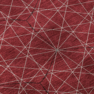 Piper Looms Mayfield Geometric AMF987 Red Machine Washable Area Rug Swatch Image