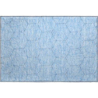 Piper Looms Mayfield Geometric AMF987 Sky Machine Washable Area Rug Scatter Main Image