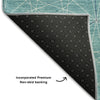 Piper Looms Mayfield Geometric AMF987 Teal Machine Washable Area Rug Backing Image