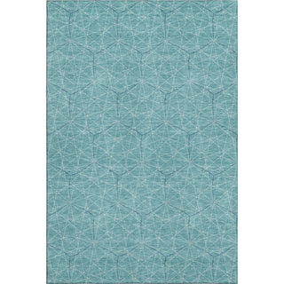 Piper Looms Mayfield Geometric AMF987 Teal Machine Washable Area Rug main image