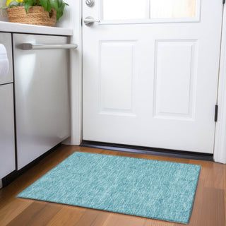 Piper Looms Mayfield Geometric AMF987 Teal Machine Washable Area Rug Scatter Lifestyle Image Feature
