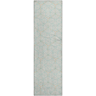 Piper Looms Mayfield Geometric AMF987 White Machine Washable Area Rug Runner Main Image
