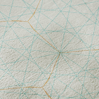 Piper Looms Mayfield Geometric AMF987 White Machine Washable Area Rug Swatch Image