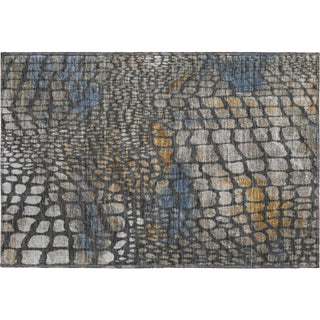 Piper Looms Mayfield Squares AMF988 Charcoal Machine Washable Area Rug Scatter Main Image