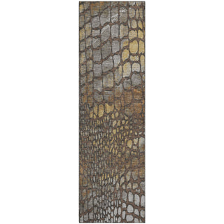 Piper Looms Mayfield Squares AMF988 Chocolate Machine Washable Area Rug Runner Main Image