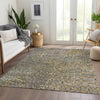 Piper Looms Mayfield Squares AMF988 Gold Machine Washable Area Rug Lifestyle Image Feature