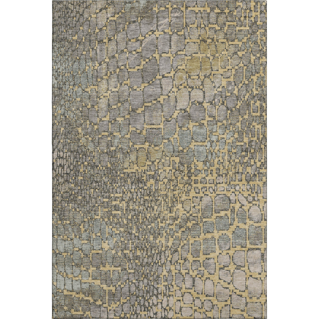 Piper Looms Mayfield Squares AMF988 Gold Machine Washable Area Rug main image