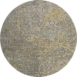 Piper Looms Mayfield Squares AMF988 Gold Machine Washable Area Rug Round Main Image