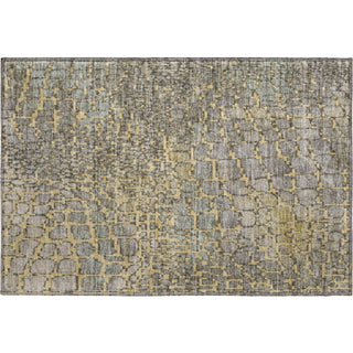 Piper Looms Mayfield Squares AMF988 Gold Machine Washable Area Rug Scatter Main Image