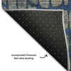 Piper Looms Mayfield Squares AMF988 Navy Machine Washable Area Rug Backing Image