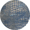 Piper Looms Mayfield Squares AMF988 Navy Machine Washable Area Rug Round Main Image