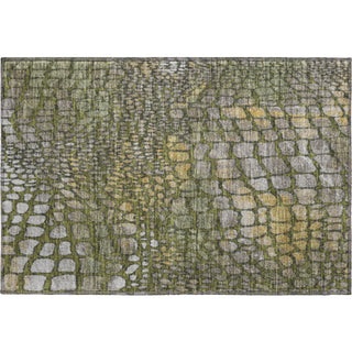 Piper Looms Mayfield Squares AMF988 Olive Machine Washable Area Rug Scatter Main Image