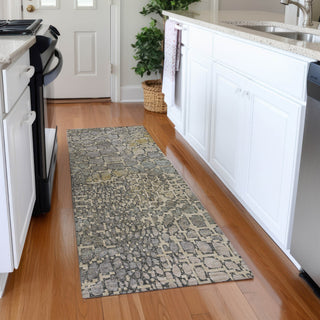Piper Looms Mayfield Squares AMF988 Putty Machine Washable Area Rug Runner Lifestyle Image Feature