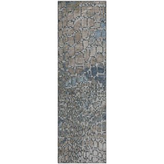 Piper Looms Mayfield Squares AMF988 Silver Machine Washable Area Rug Runner Main Image