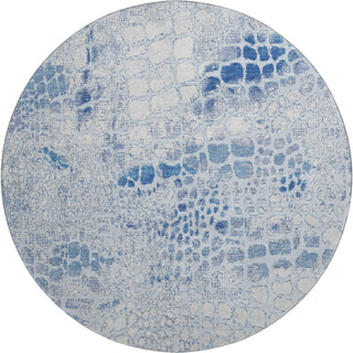 Piper Looms Mayfield Squares AMF988 Sky Machine Washable Area Rug Round Main Image