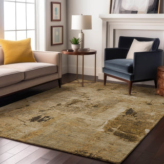 Piper Looms Mayfield Abstract AMF989 Beige Machine Washable Area Rug Lifestyle Image Feature