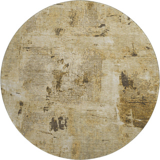 Piper Looms Mayfield Abstract AMF989 Beige Machine Washable Area Rug Round Main Image