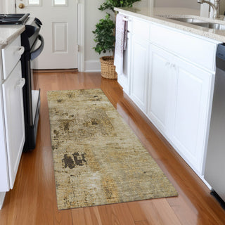 Piper Looms Mayfield Abstract AMF989 Beige Machine Washable Area Rug Runner Lifestyle Image Feature
