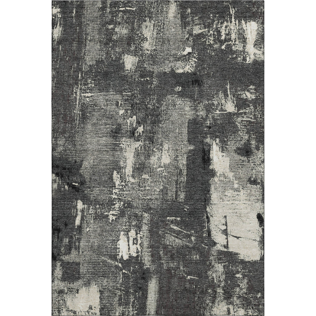 Piper Looms Mayfield Abstract AMF989 Black Machine Washable Area Rug main image