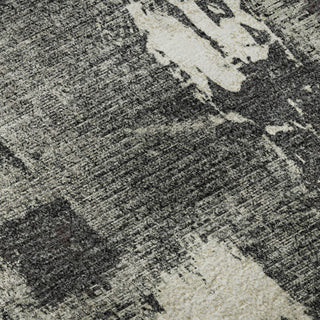 Piper Looms Mayfield Abstract AMF989 Black Machine Washable Area Rug Swatch Image