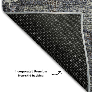 Piper Looms Mayfield Abstract AMF989 Charcoal Machine Washable Area Rug Backing Image