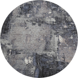 Piper Looms Mayfield Abstract AMF989 Charcoal Machine Washable Area Rug Round Main Image