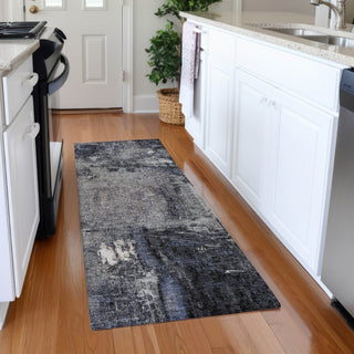 Piper Looms Mayfield Abstract AMF989 Charcoal Machine Washable Area Rug Runner Lifestyle Image Feature