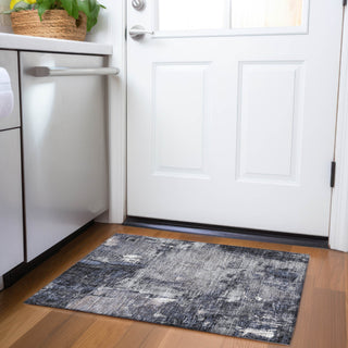 Piper Looms Mayfield Abstract AMF989 Charcoal Machine Washable Area Rug Scatter Lifestyle Image Feature