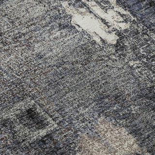 Piper Looms Mayfield Abstract AMF989 Charcoal Machine Washable Area Rug Swatch Image