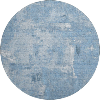 Piper Looms Mayfield Abstract AMF989 Denim Machine Washable Area Rug Round Main Image