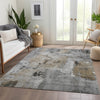 Piper Looms Mayfield Abstract AMF989 Gray Machine Washable Area Rug Lifestyle Image Feature
