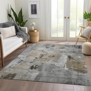 Piper Looms Mayfield Abstract AMF989 Gray Machine Washable Area Rug Lifestyle Image Feature