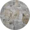 Piper Looms Mayfield Abstract AMF989 Gray Machine Washable Area Rug Round Main Image