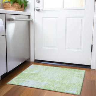 Piper Looms Mayfield Abstract AMF989 Green Machine Washable Area Rug Scatter Lifestyle Image Feature