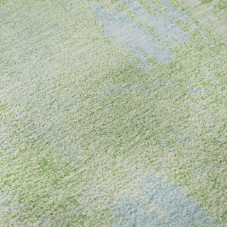 Piper Looms Mayfield Abstract AMF989 Green Machine Washable Area Rug Swatch Image