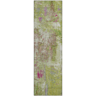 Piper Looms Mayfield Abstract AMF989 Lime Machine Washable Area Rug Runner Main Image