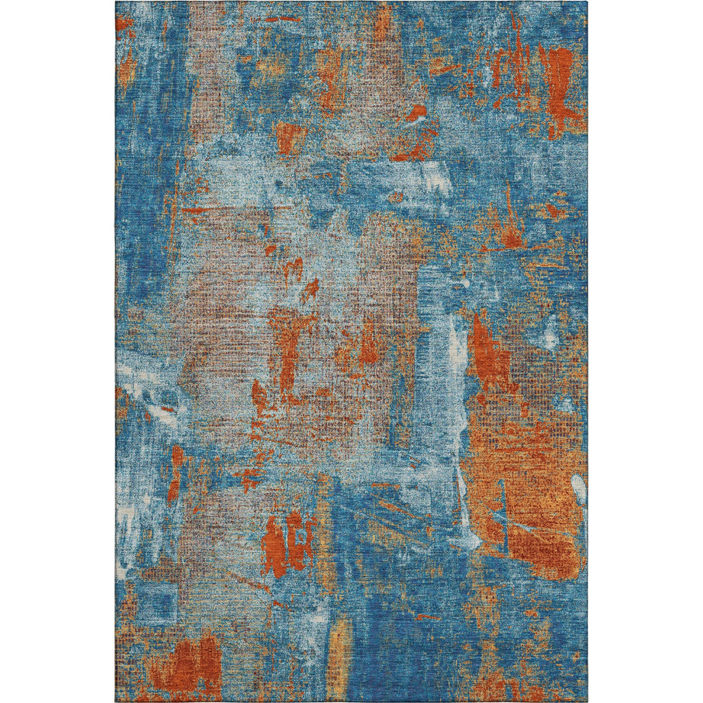Piper Looms Mayfield Abstract AMF989 Navy Machine Washable Area Rug main image