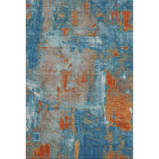 Piper Looms Mayfield Abstract AMF989 Navy Machine Washable Area Rug main image