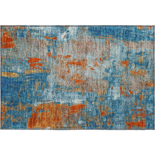 Piper Looms Mayfield Abstract AMF989 Navy Machine Washable Area Rug Scatter Main Image
